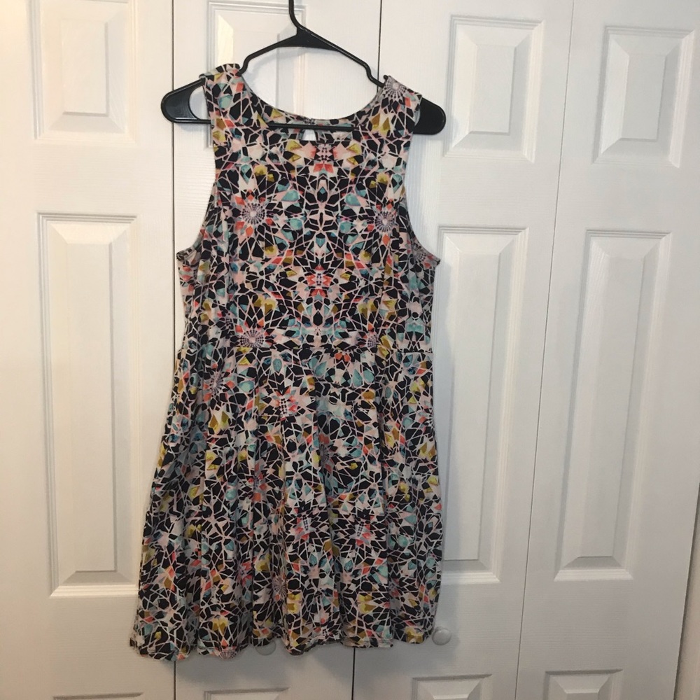 Muticolor flare dress